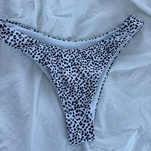 SHEIN Dalmatian Swimwear Beachwear Medium Women's Black White Bikini Bottoms